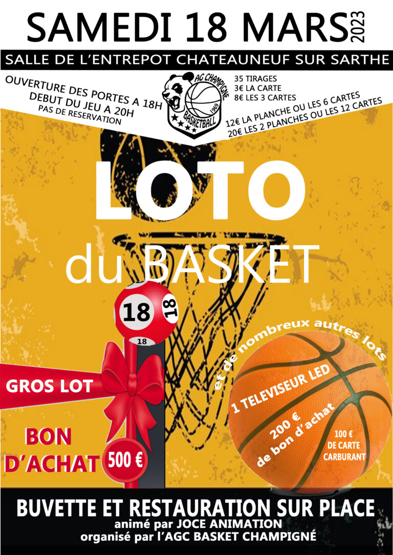 Loto Du Basket Mars 2023 AGC BASKET